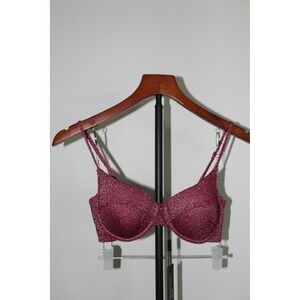 Triangl Magenta Pink Glitter Underwire Bikini Top Small+ NWT Sparkly Swimwear